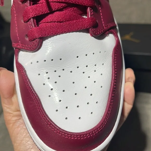 🥰🥰Nike Air Jordan 1 Low Noble Red/Black-White🥰🥰 - Picture 5 of 9